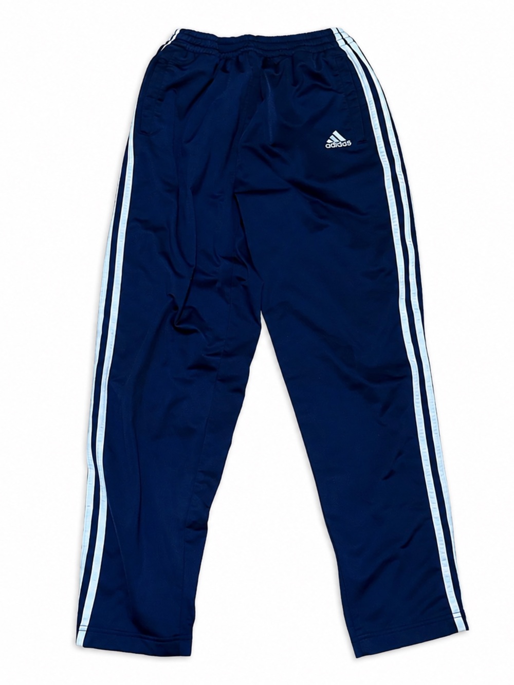 Vintage 1999 Adidas Men’s M Navy Snap Tearaway Track Pants Y2K